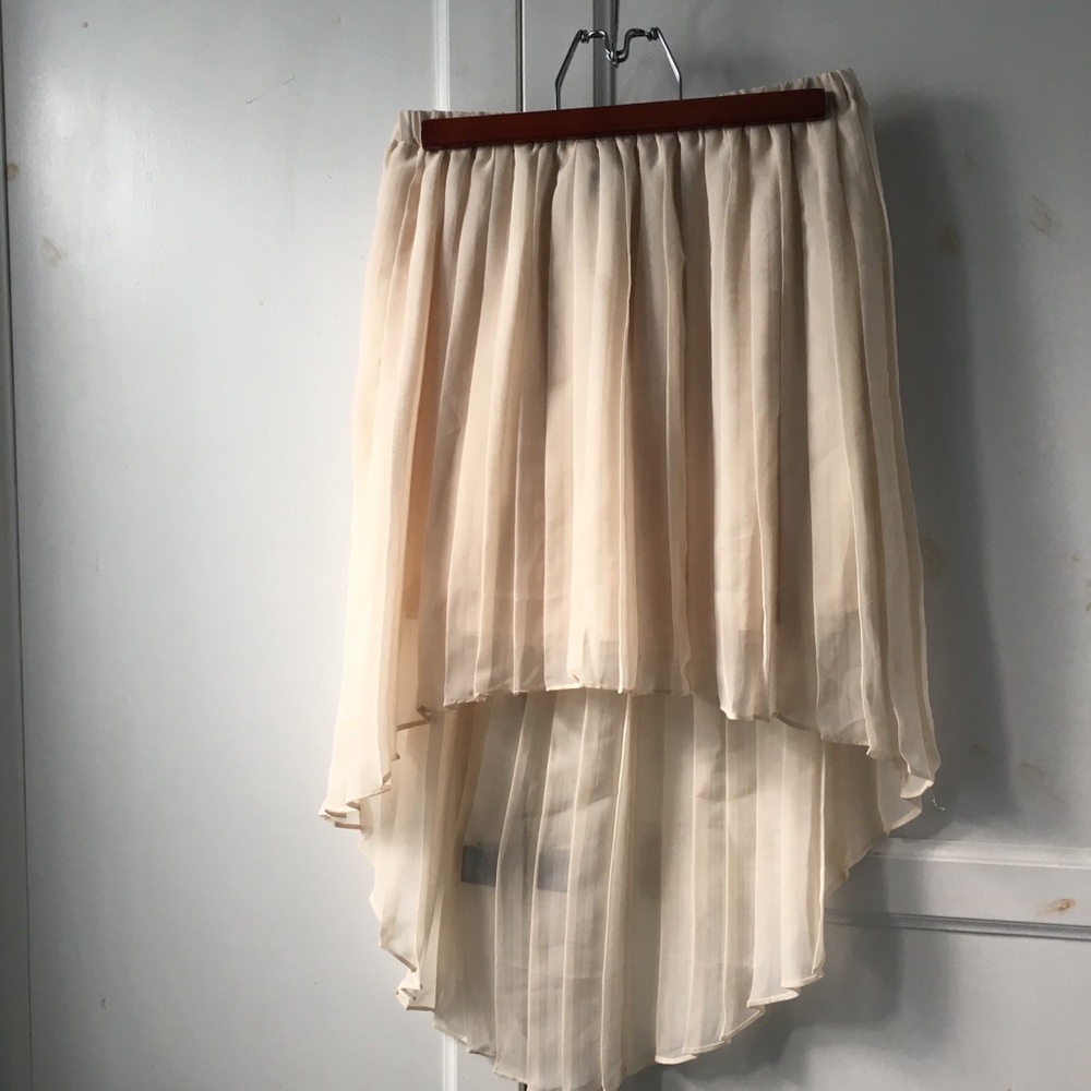 Creme Sparkle & Fade layered skirt